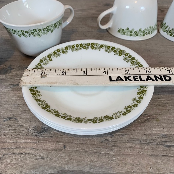 Vintage Corelle Crazy Daisy Spring Blossom Cup and Saucer Set of 4 - Picture 6 of 7